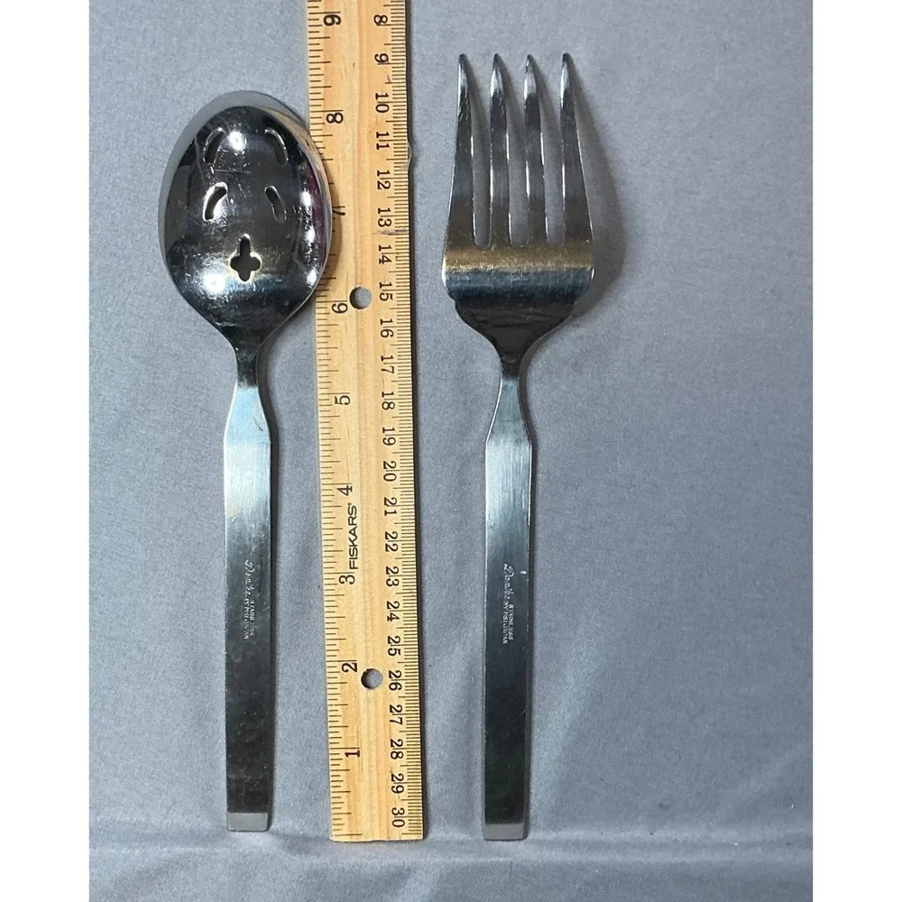 Danika by MSI Japan Stainless Steel Serving Slotted Spoon and Cold Meat Fork Set